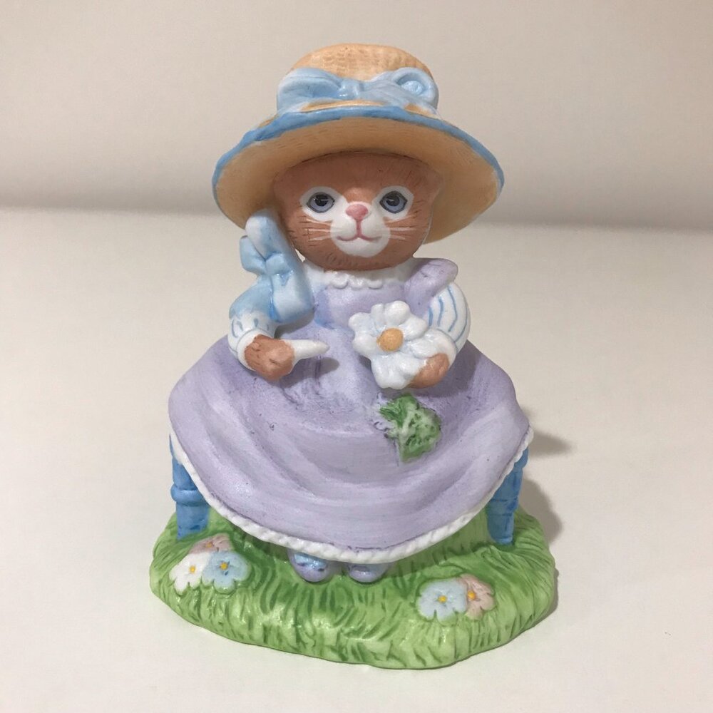 Kitty Cucumber Figurine Shackman Schmid Vintage 1992 Ginger Loves Me Love Me Not